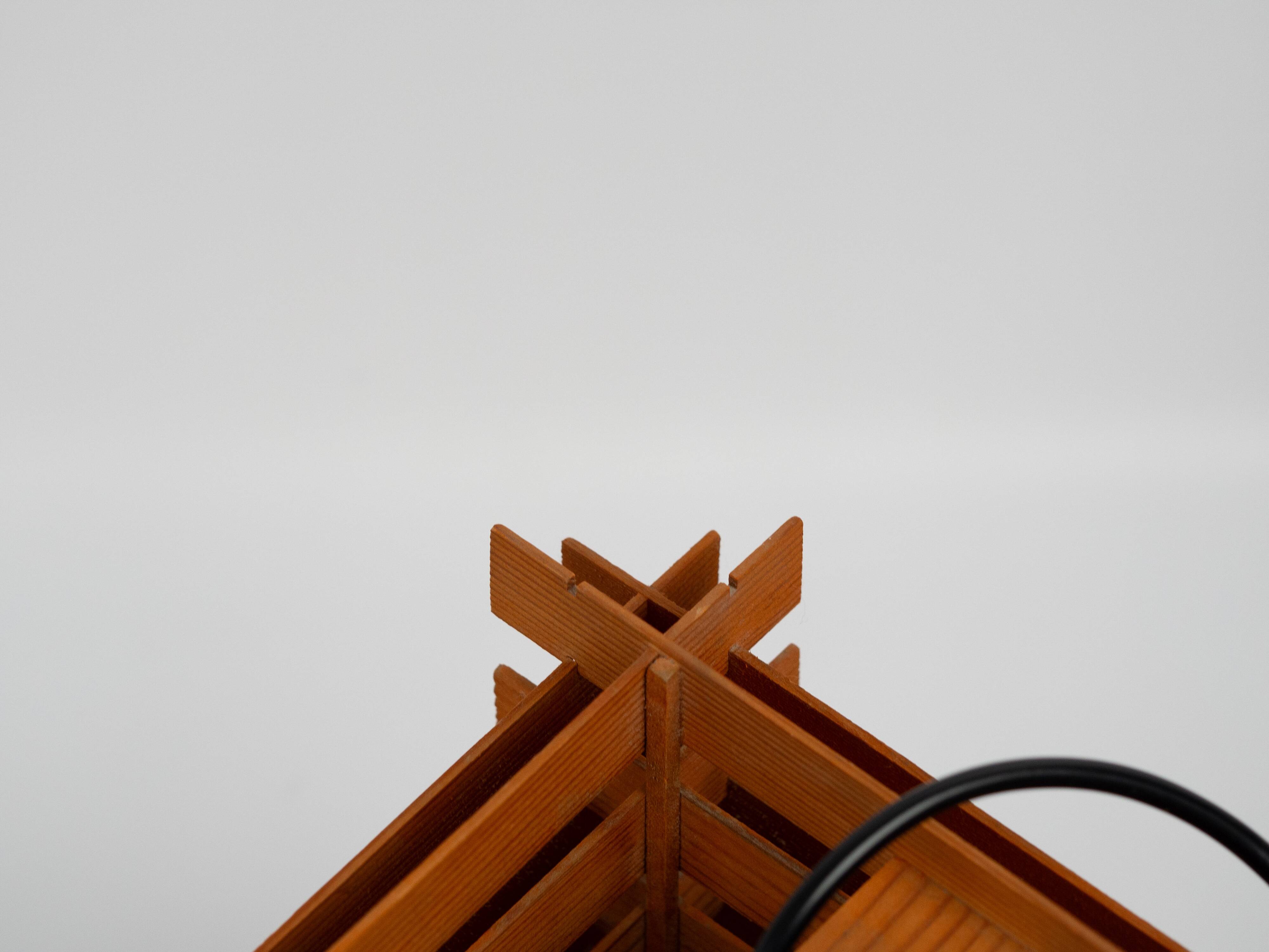 Danish vintage teak lamp from 1970s