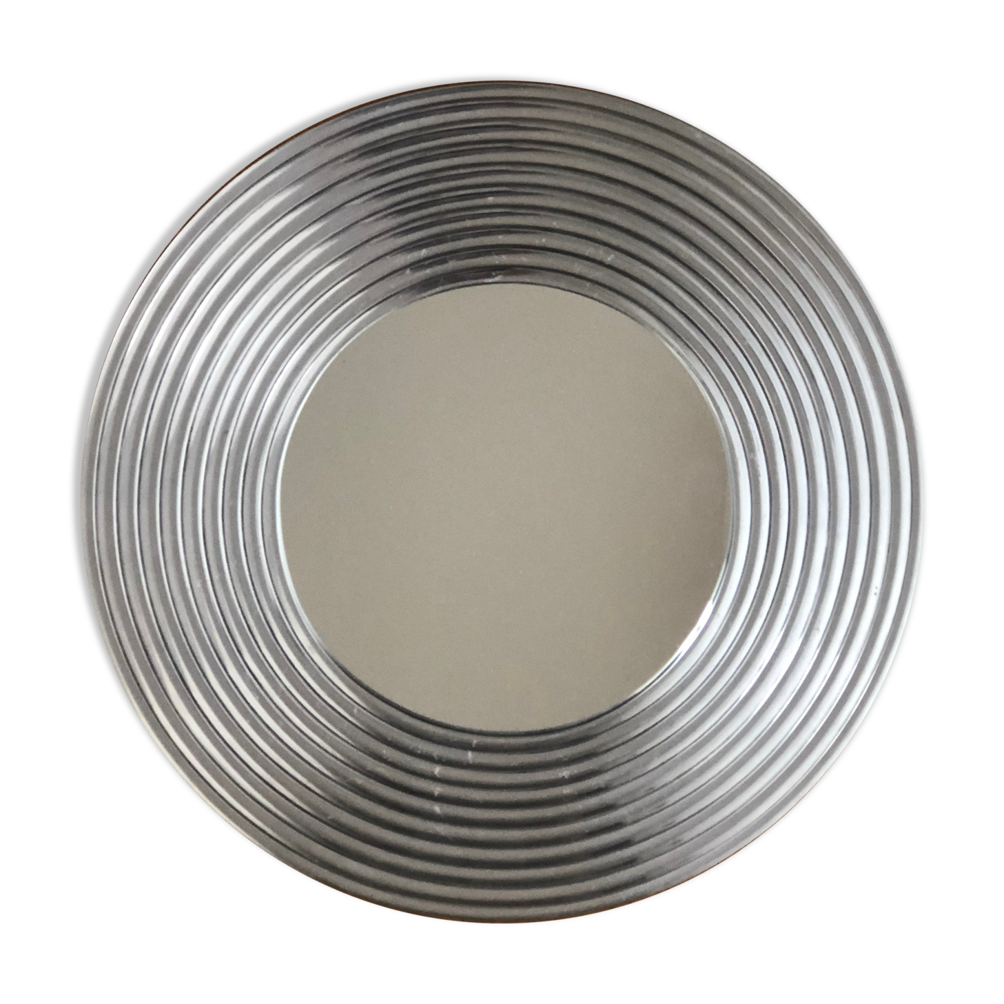 Circular mirror in a metal frame 35cm