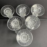 6 Baccarat/Saint Louis champagne flutes - Mid 19th century