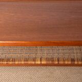 Danish coffee table in teak and rattan by KT Mobler 1960