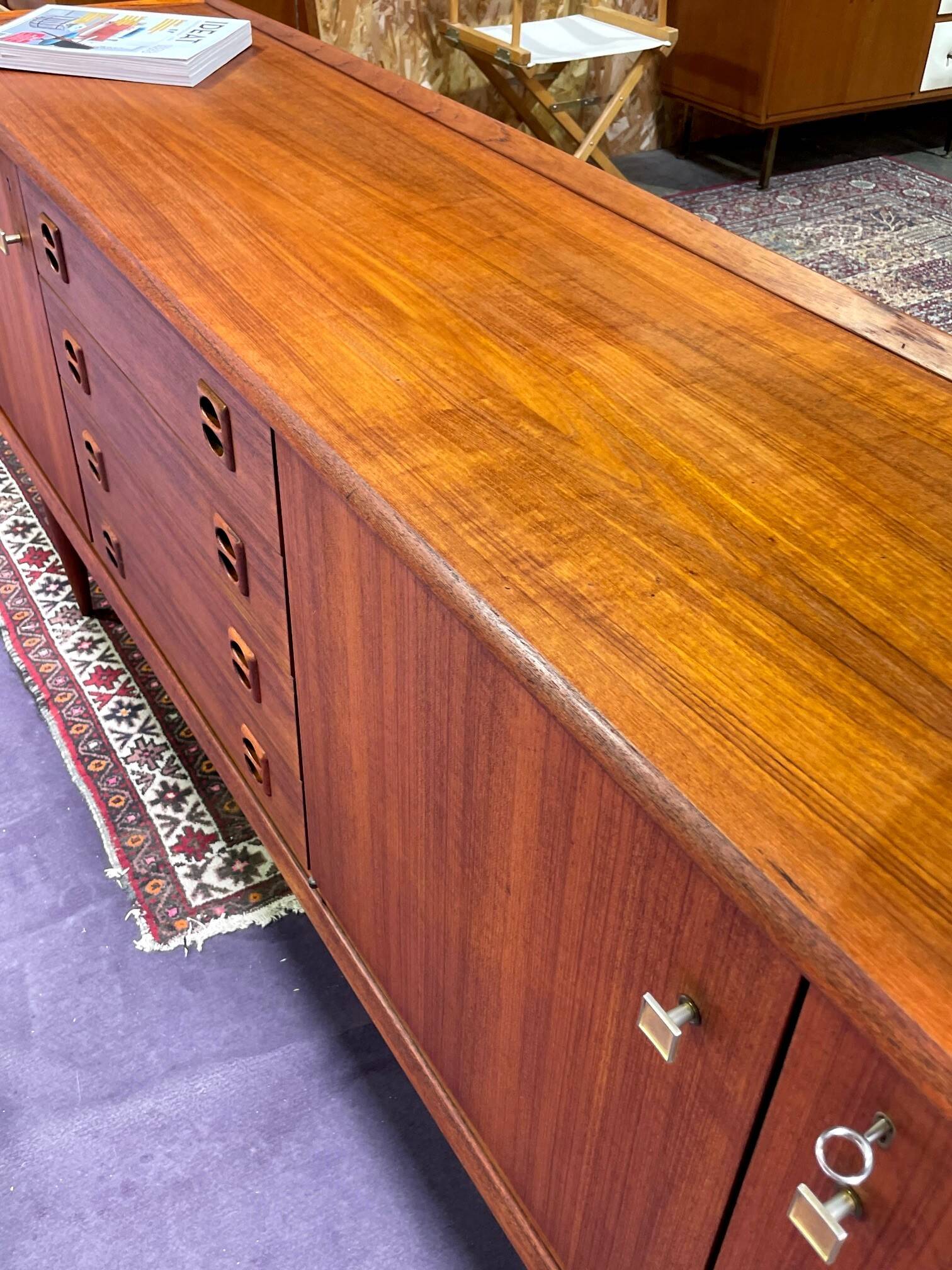 Vintage teak sideboard Scandinavian design 1960s