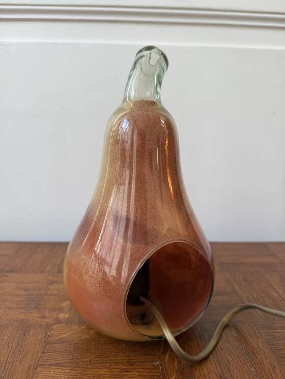 Lampe en verre en forme de poire