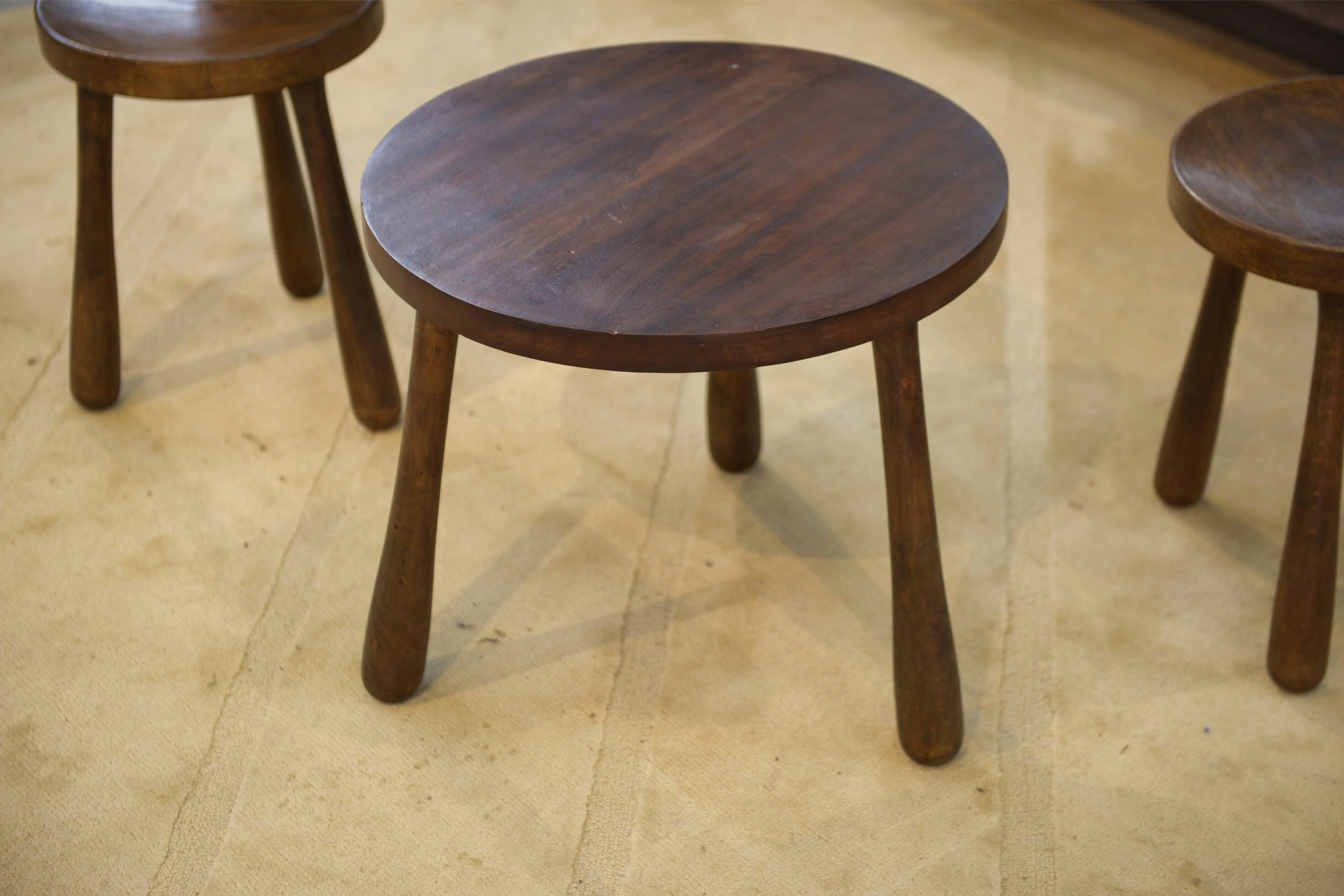 Ensemble de 2 chaises et une table brutaliste pour enfant 1960’s