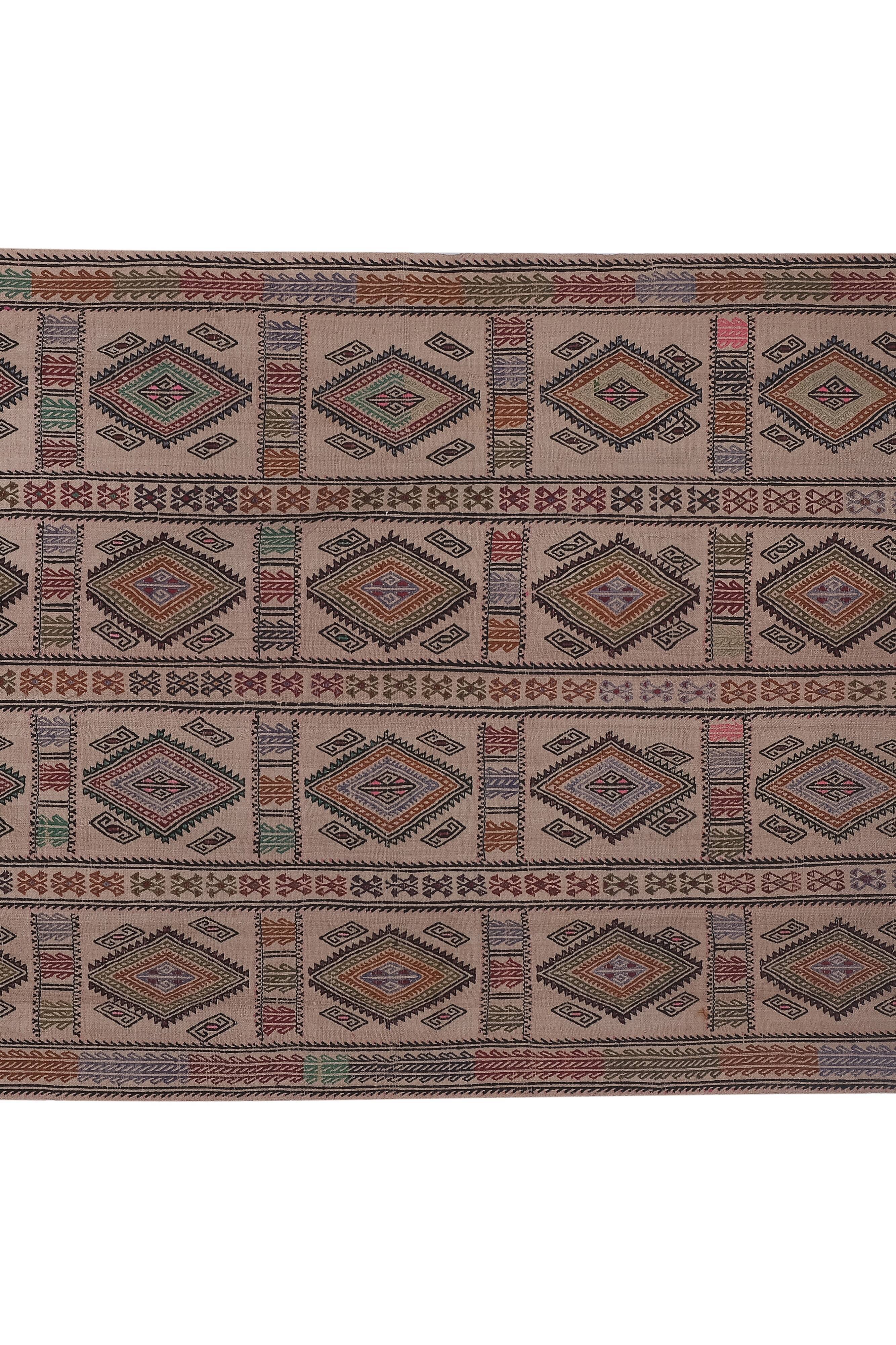 Vintage Turkish rug from Oushak, hand-woven 161x226 cm