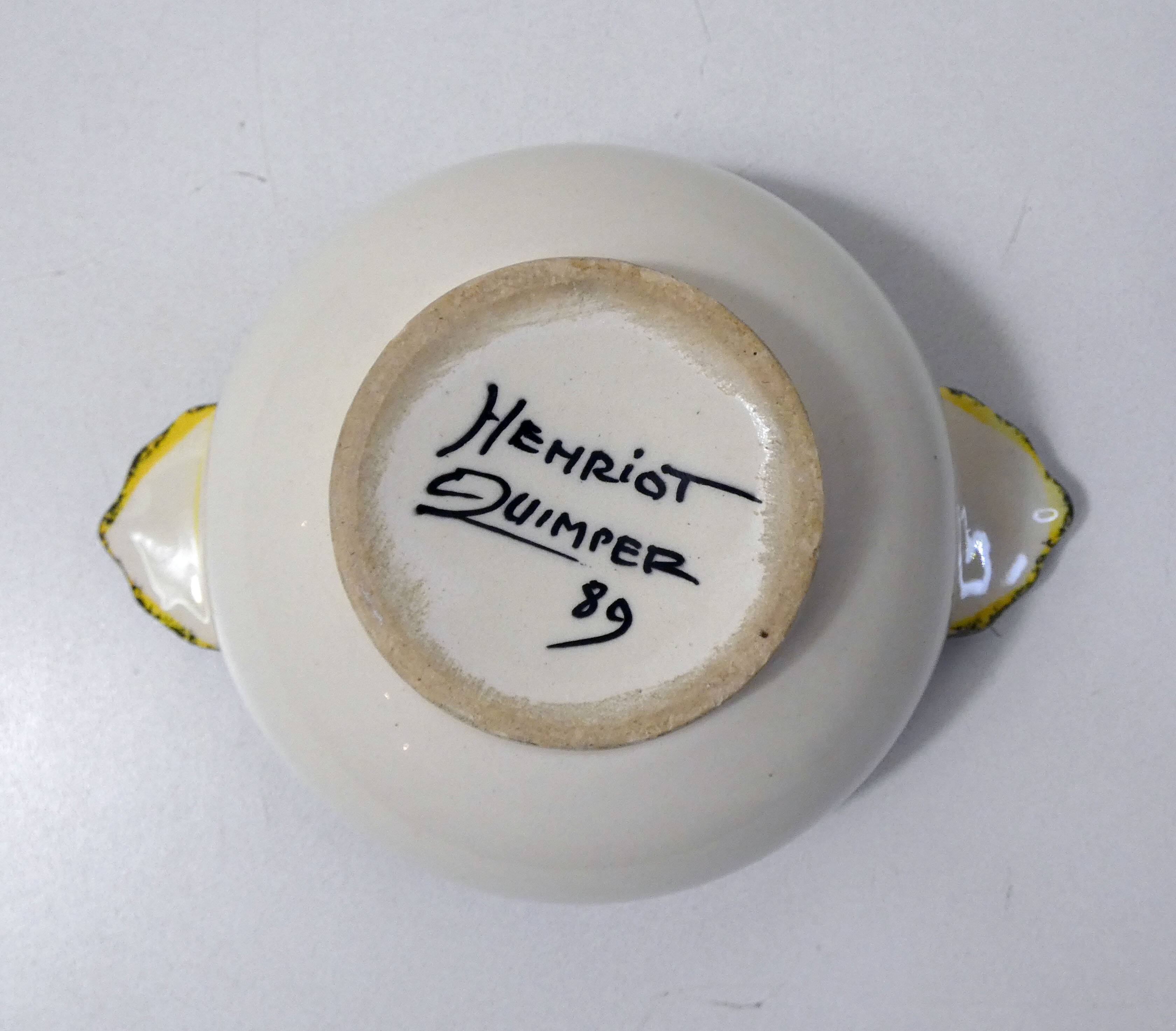 Henriot Quimper botanical bowl
