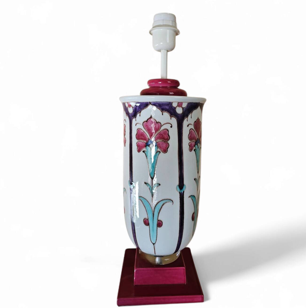 Bitossi/ ceramic table lamp 1980s / vase lamp / marked