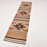 7x14 Wool Runner Rug, Long Wide Rug, 212x438Cm Rare Size Rug,Turkish Runner