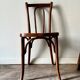 Bistro chair in curved beech and embossed seat