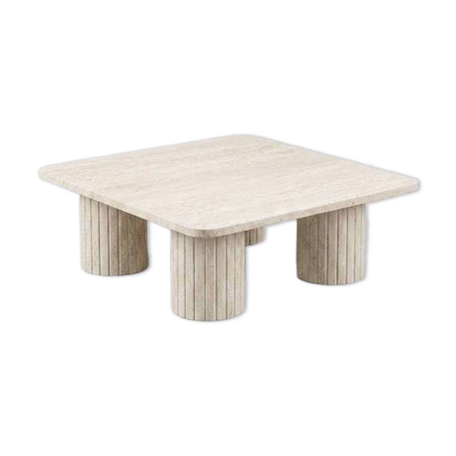 Travertine coffee table