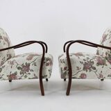 1960s Pair of Resored Armchairs , Czechoslovakia