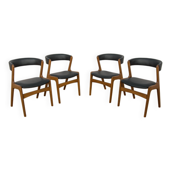 Chaises de salle à manger danoises du milieu du siècle, années 1960, lot de 4