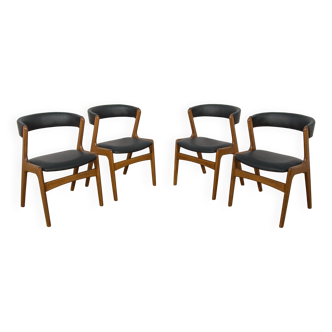 Chaises de salle à manger danoises du milieu du siècle, années 1960, lot de 4