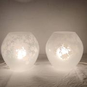 Par de lámparas de cristal. España, 1990s.