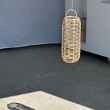 Small lantern-shaped rattan suspension H35 D15