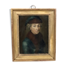 Portrait of a woman in a fur cap