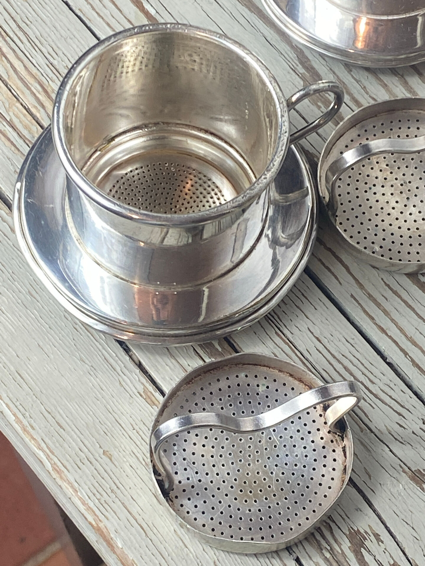 Silver-plated teapots
