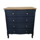 Commode vintage, plateau bois massif