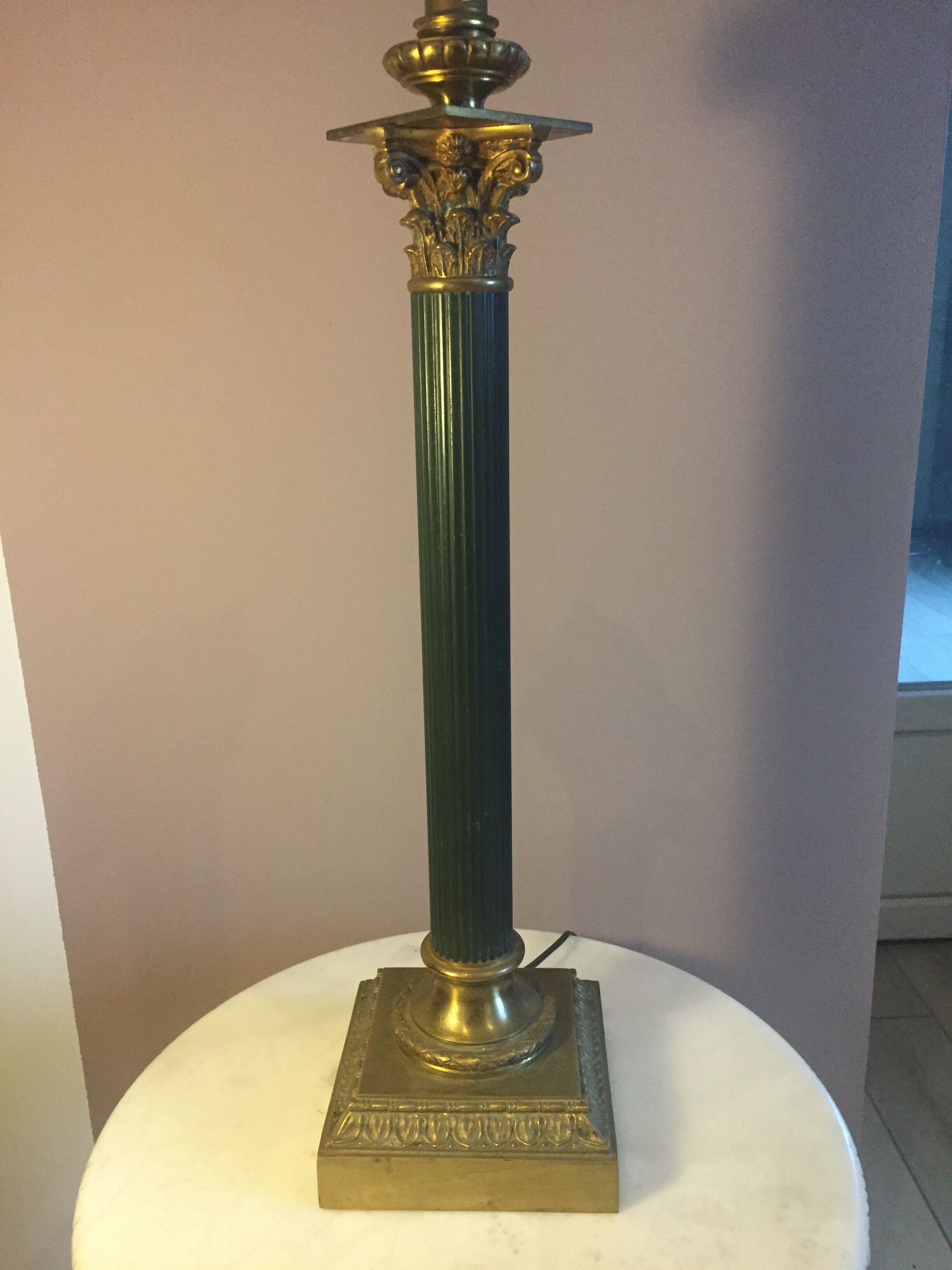 Classic Greek column lamp foot