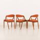 Kai Kristiansen chairs model 31, set of 3, Denmark 1960s