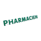 Enseigne lettres en bois vertes pharmacien