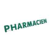 Sign green wood letters 'pharmacien'