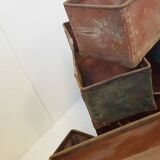 Batch of 11 storage bins suroy industrial loos france vintage 1950