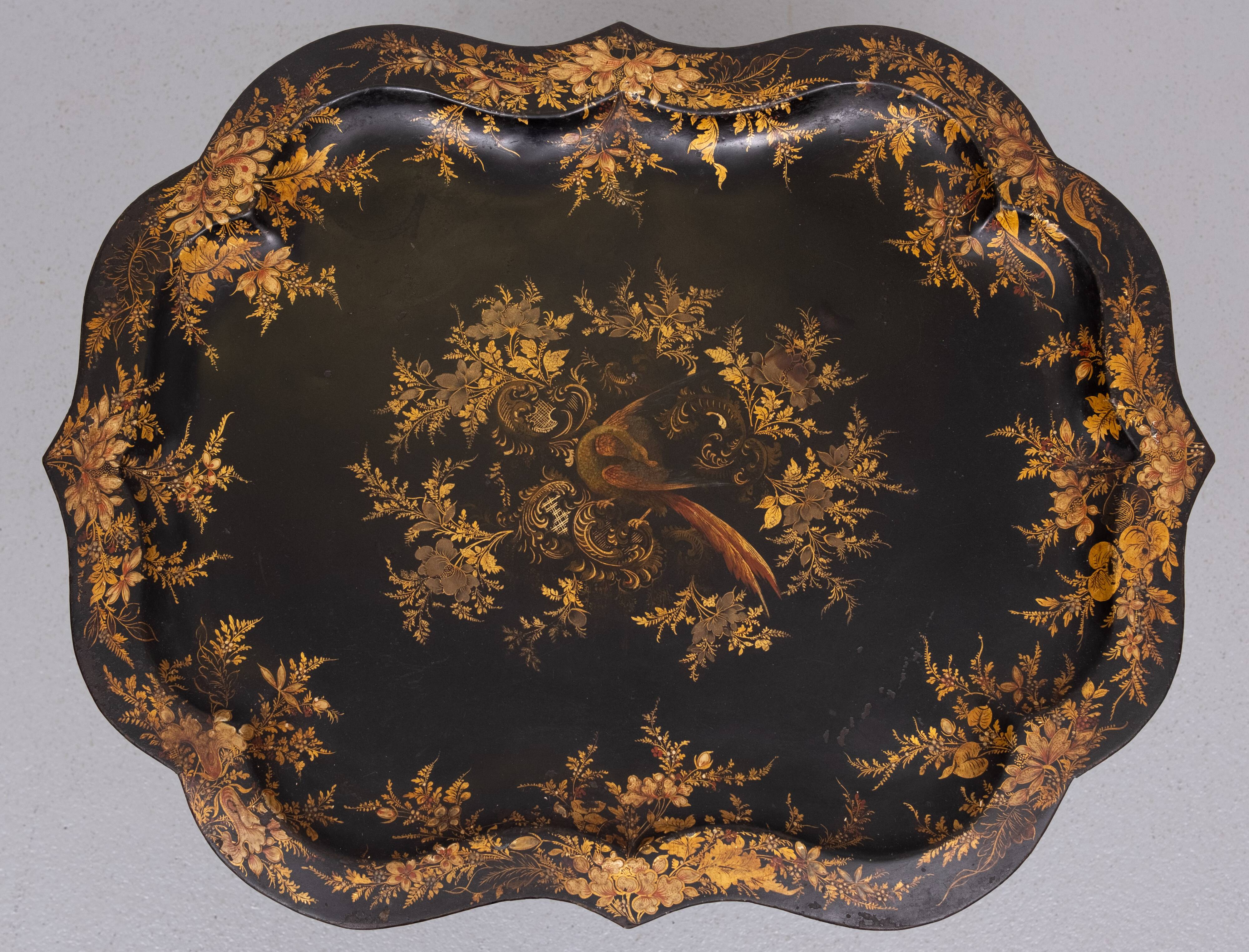 19th Century Hand painted curved Dutch Tray Table