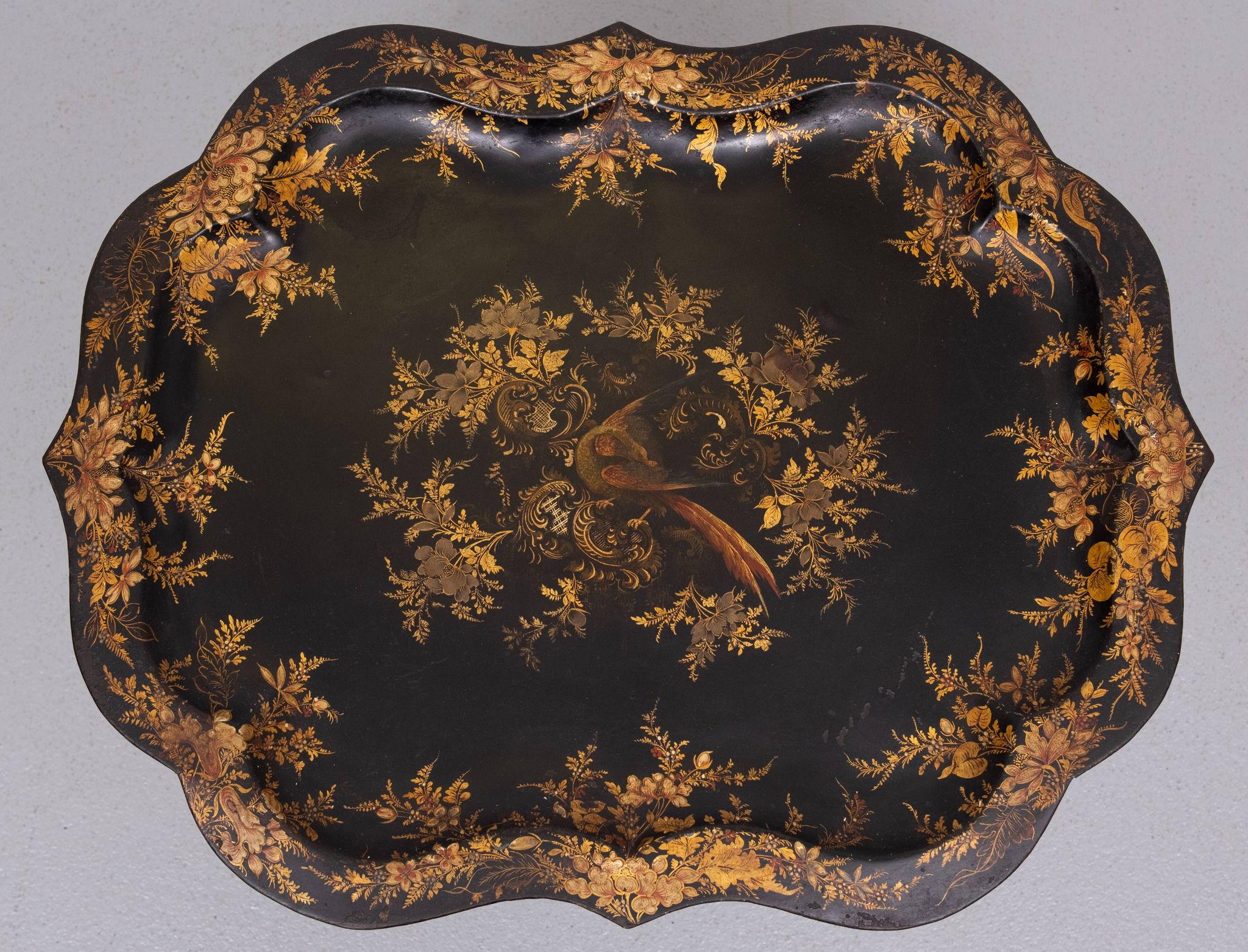 19th Century Hand painted curved Dutch Tray Table