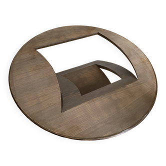 Round “wooden flower” coffee table by roche et bobois