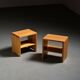 Pair of bedside tables from Arcs in solid pine, circa 1975.