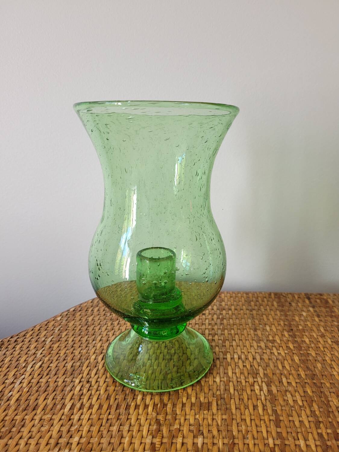 Biot bubble glass candle holder