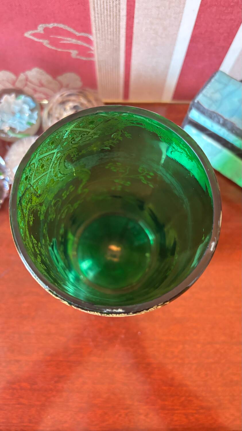 Old scroll vase by François-Théophile LEGRAS (1839-1916)