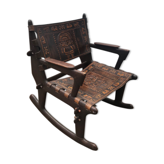 Rocking chair by Angel Pazmino 1960 for Muebles de Estilo