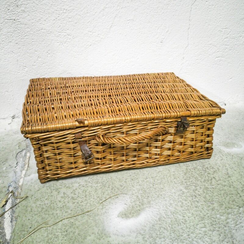 Wicker suitcase