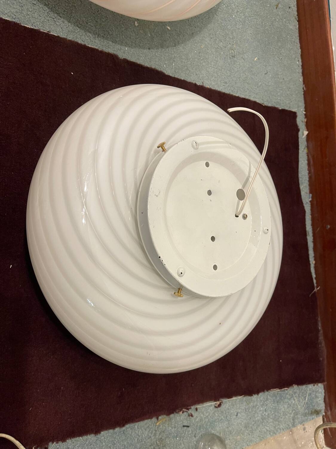 Murano Glass Flushmount Lights Set of 2