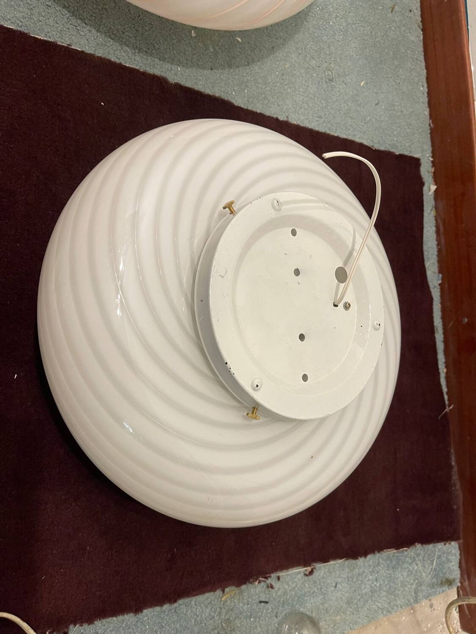 Plafonniers en verre de Murano, ensemble de 2