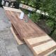 Renovated wooden table with extensions.