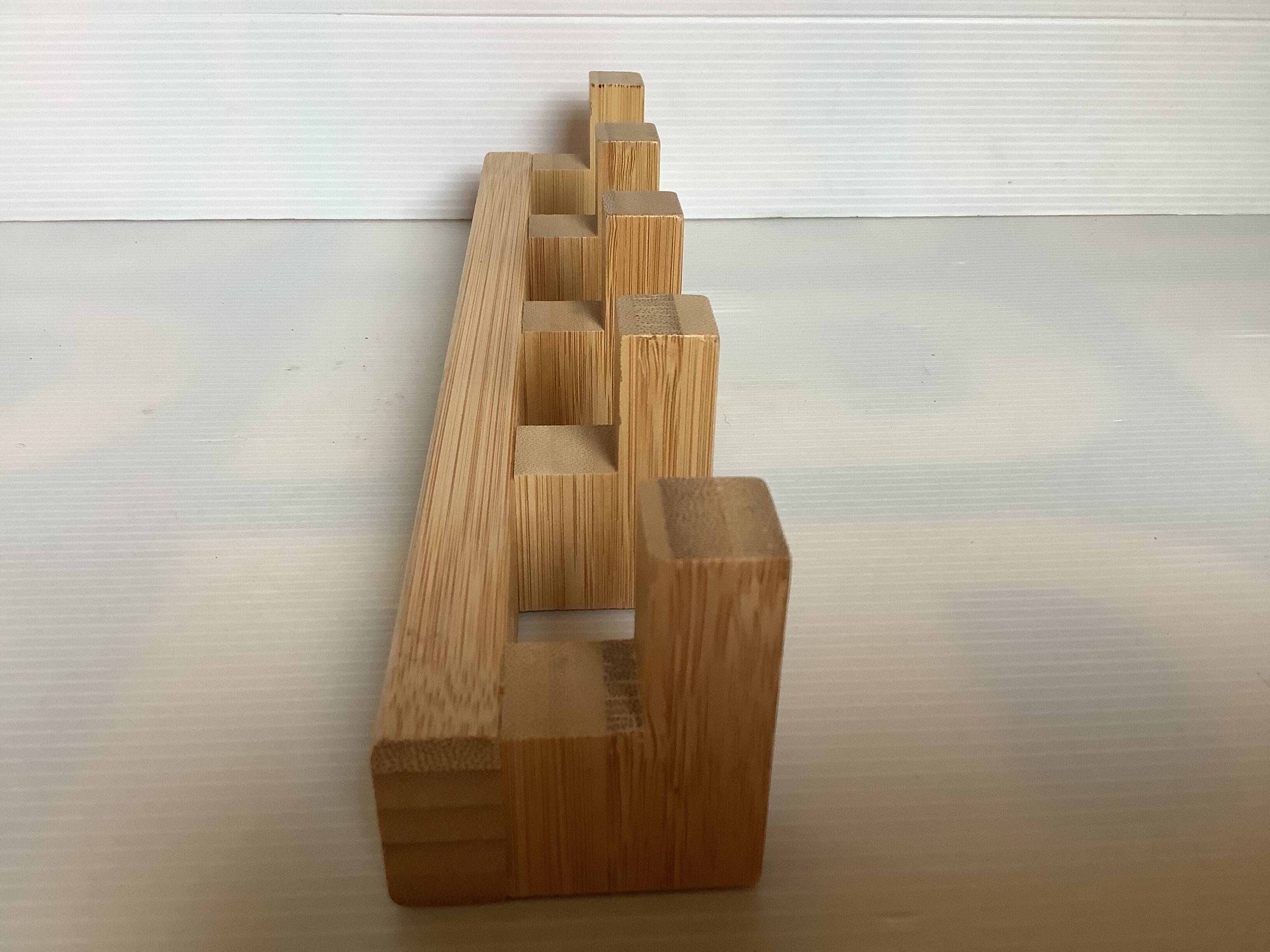 Bamboo wood coat rack