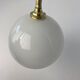 Vintage up and down lamp in opaline, brass and metal