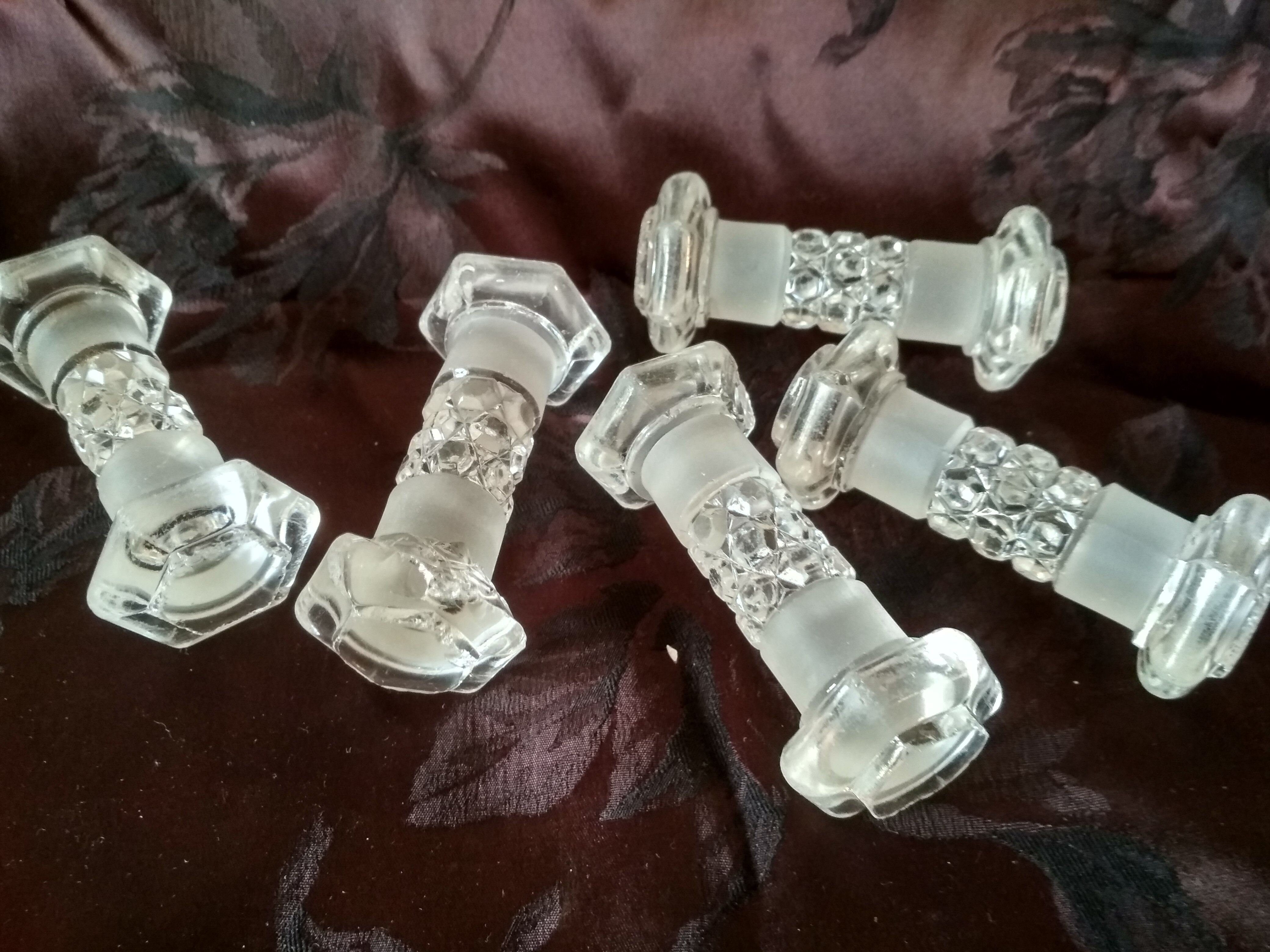 5 cut crystal knife holders