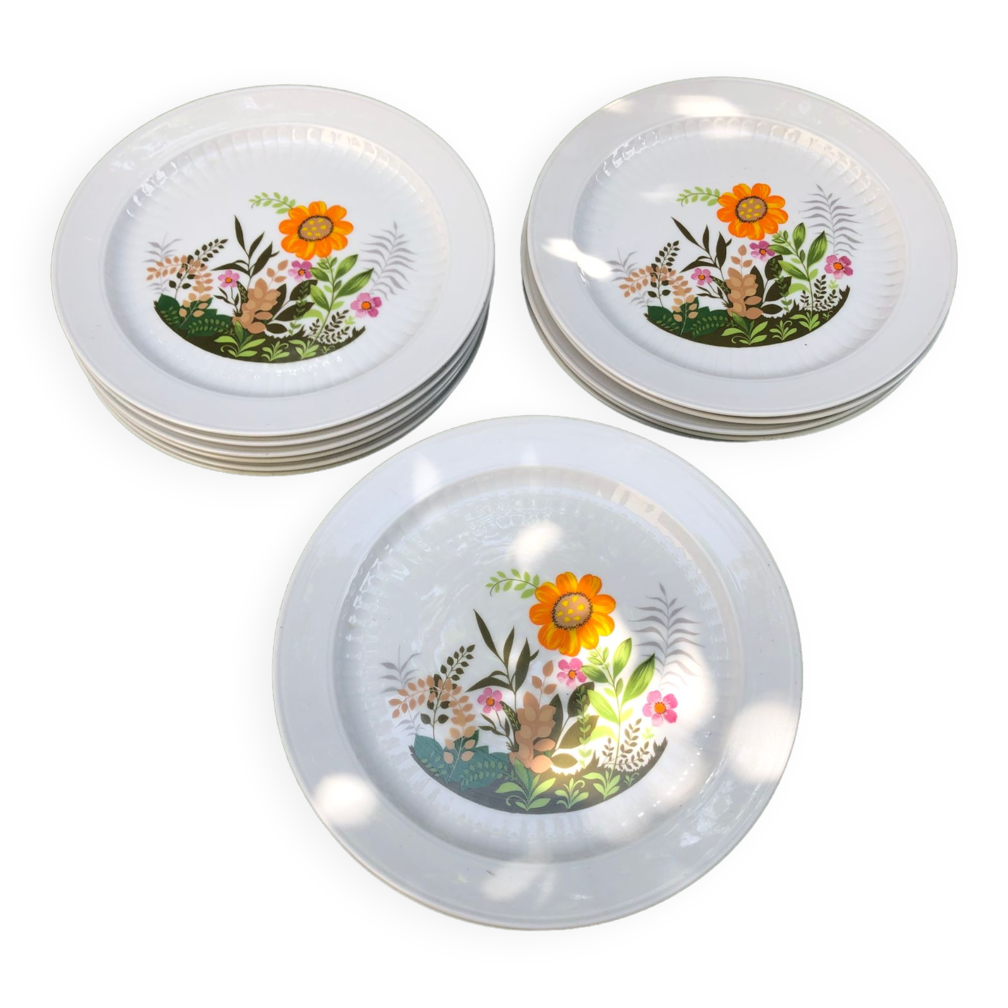 Set of 6 flat porcelain plates Winterling Bavaria