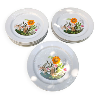 Lot de 6 assiettes plates en porcelaine Winterling Bavaria