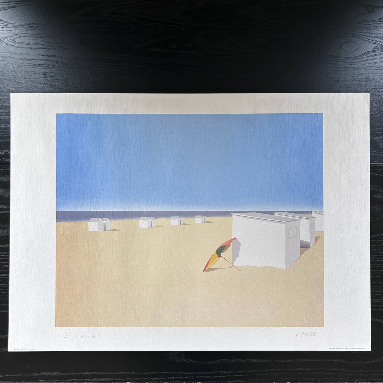 Screenprint Il Parasole signed V.Stoppa