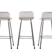 Rohe Noordwolde set of 3 Rattan Bar Stools 1960s Holland