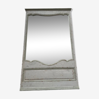 Full-length mirror, late 19th century, patinated