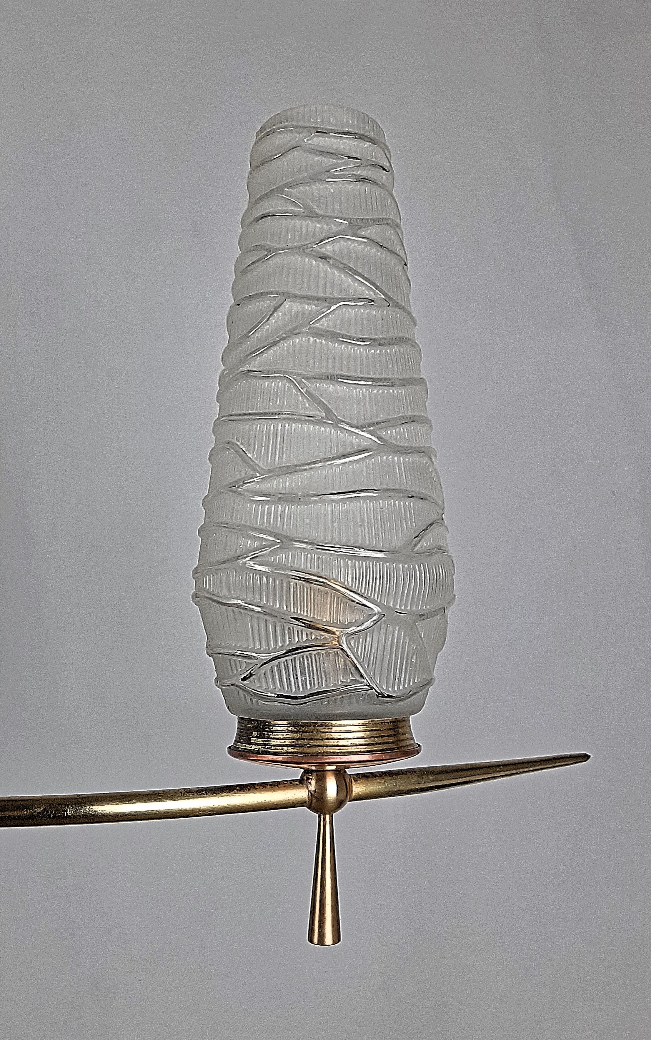 Mid Century Modern chandelier and collectible vintage lamp set