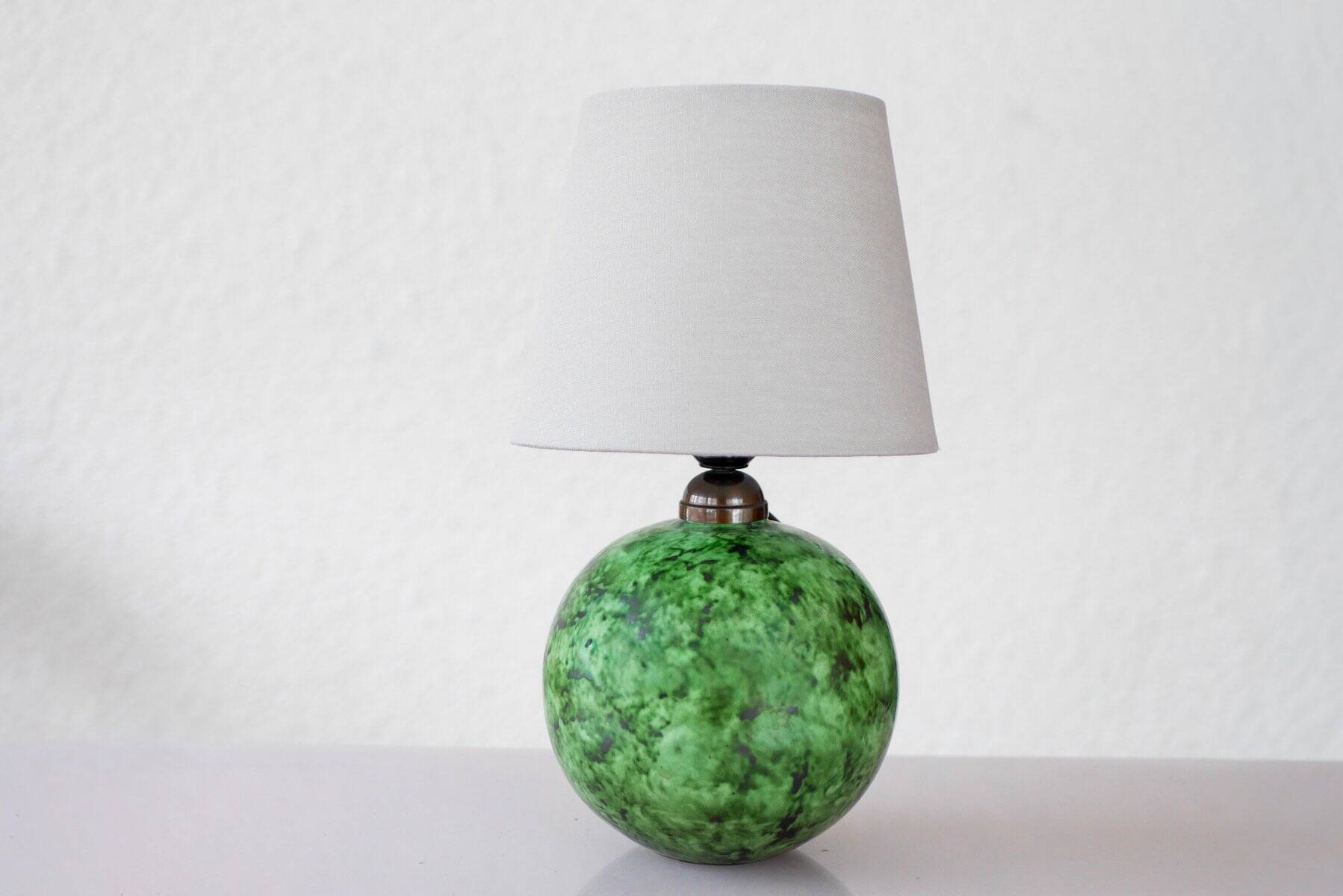 Scandinavian Art Deco table lamp in ceramic by Erik Mornils for Nittsjö, 1930s