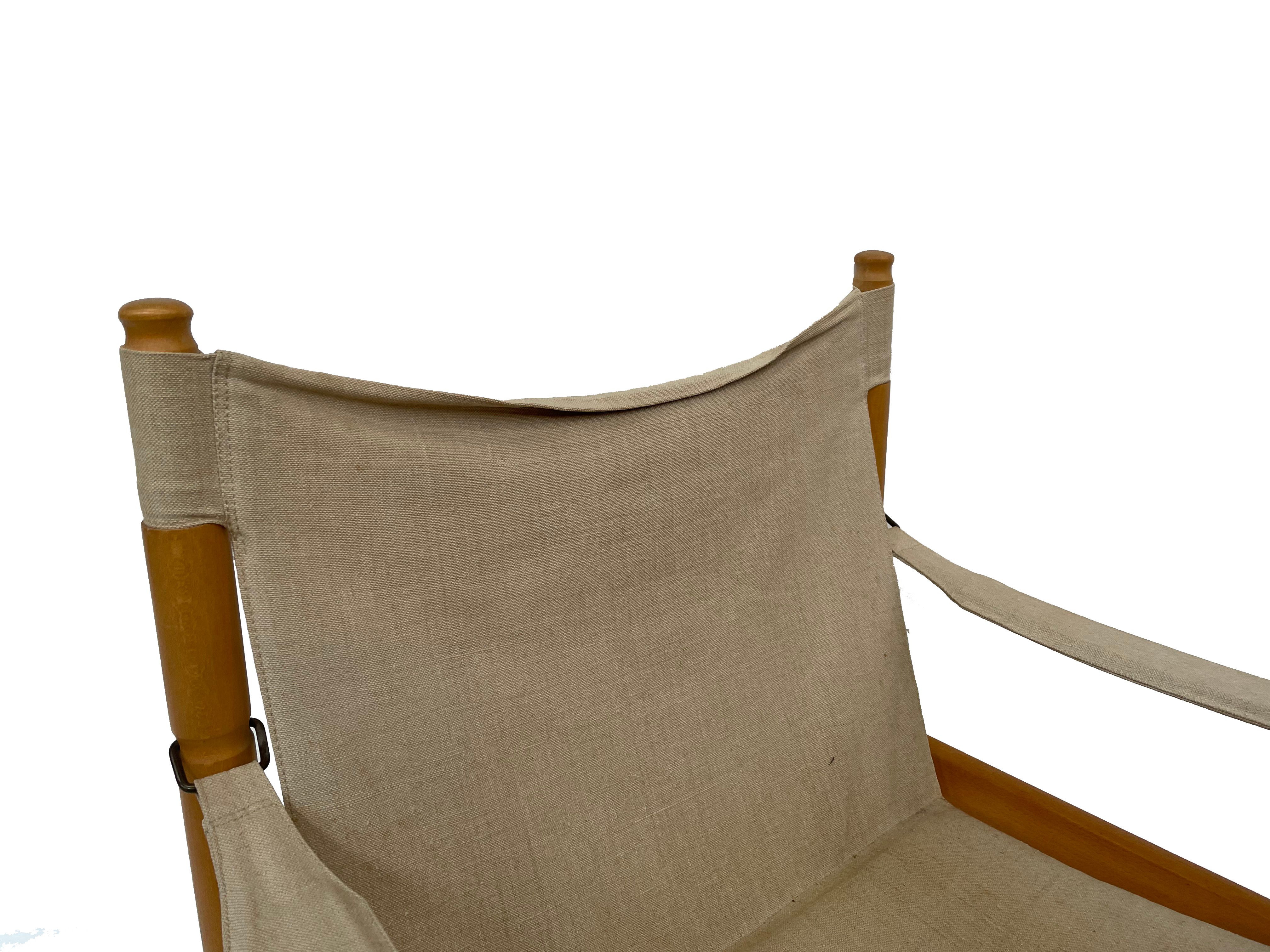 Danish safari chair by Erik Wørts for Niels Eilersen, Denmark 1960s