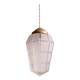 Art Deco pendant light in faceted satin glass, 1920s-30s