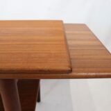 Table basse en teck avec rallonges de style danois des années 1960